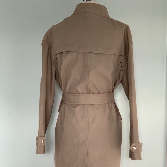 Front Row Shop Khaki/Pink Trench Coat Women M NWT - Picture 6 of 8